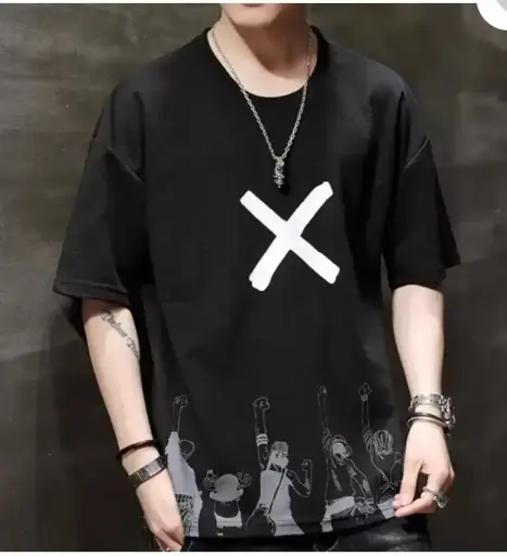 Graphic Print Men Black, White T-Shirt