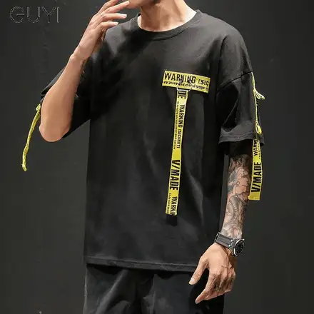 Solid Men Black T-Shirt