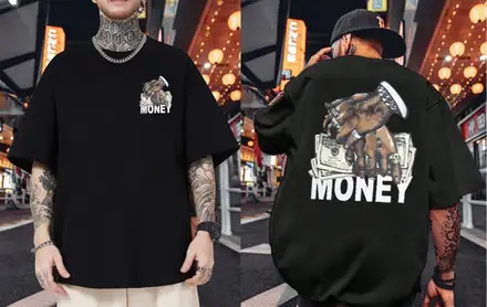 Printed Men black T-Shirt