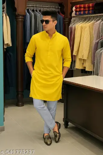 Men's Kurta ONLY KURTA| Ethnic Wear for Men | Wedding, Festive & Casual Kurta | Cotton Kurta for Men | Traditional & Party Wear Kurta | Haldi, Mehendi, Eid & Diwali Special